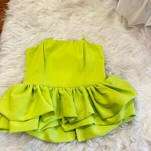 DO+BE Lime Green Peplum Blouse
